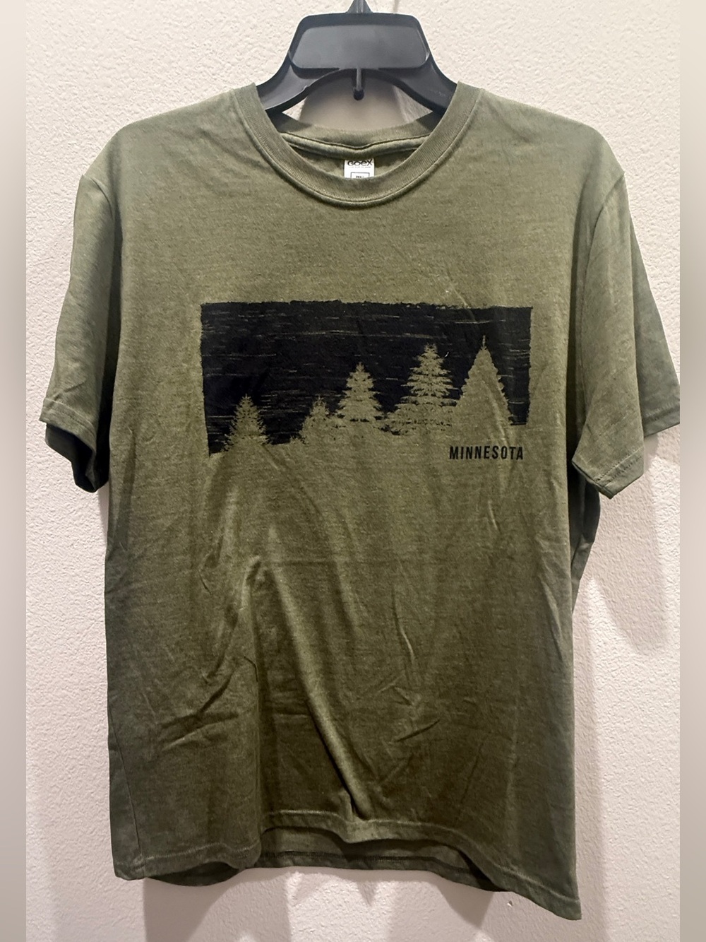Minnesota Pine Graphic Tee - Olive Green